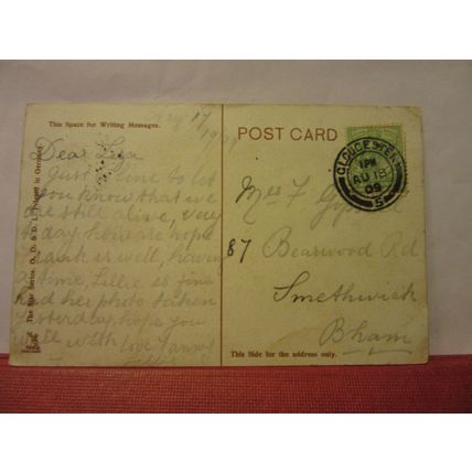 TOWN HALL, CHELTENHAM, GLOUCESTERSHIRE used antique postcard 1909 pm =
