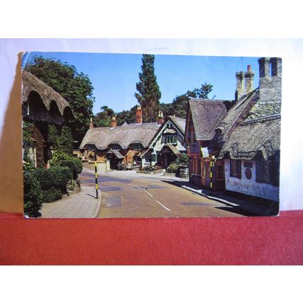 THE OLD VILLAGE, SHANKLIN, ISLE OF WIGHT used vintage postcard by Nigh 1966 pm =