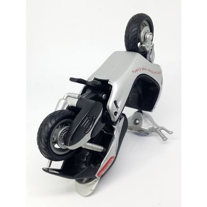 Coca Cola Motor Scooter Silver Diecast Plastic Motorcycle Toy - Vintage 90s