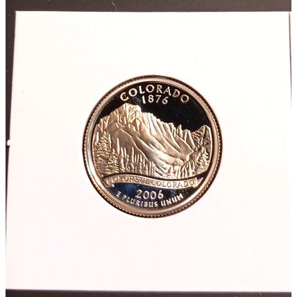 1- 2006 S ( CLAD PROOF/ DCAM ) COLORADO STATEHOOD QUARTER.