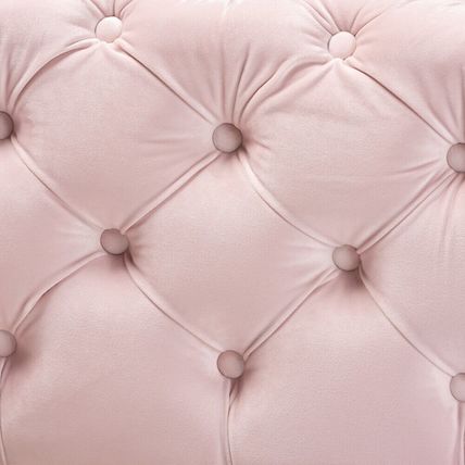 48" Button-Tufted Glam Velvet Bench Ottoman Gold Stainless Legs - 5 colors!