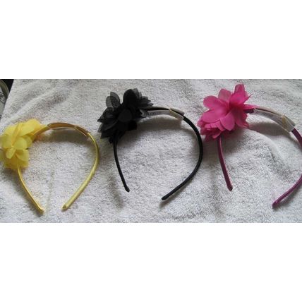 Goody Luxe Fashionow Layered Chiffon Flower Jewel Center Silky Fabric Headband