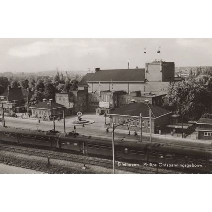 Eindhoven Philips Ontspanningsgebouw Train Holland RPC Postcard