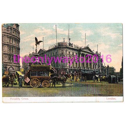 Piccadilly Circus, London, England, 1906, Postcard