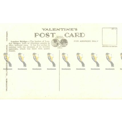 London Bridge, London, Valentines Silveresque 220899 Postcard, 1936