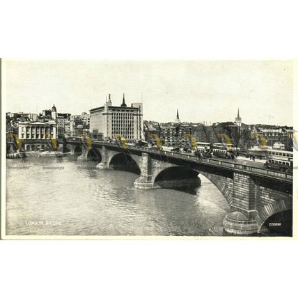 London Bridge, London, Valentines Silveresque 220899 Postcard, 1936