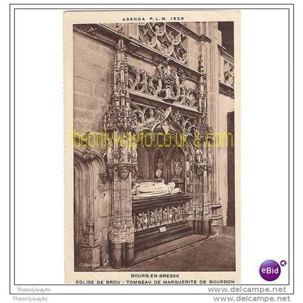 BOURG-EN-BRESSE, EGLISE DE BROU, TOMBEAU DE M. DE BOURBON, 1942, Postcard