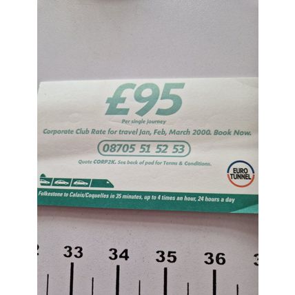VINTAGE EURO TUNNEL STICKY PAD