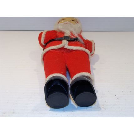 Vintage Santa St Nicholas Figure Hard Plastic & Cloth