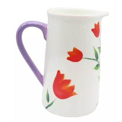 Tulip Floral Jug 14 CM Fine China Tableware Gift Home Decor Ceramic