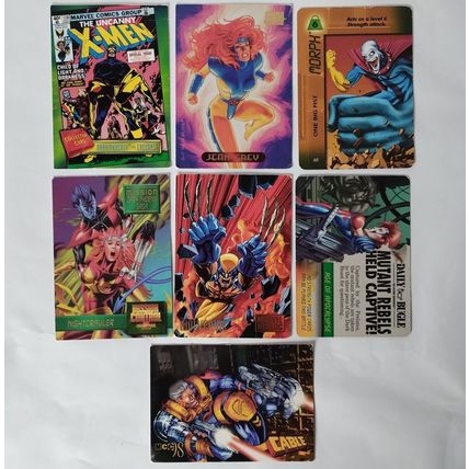 Marvel Comics lot of 7 X-MEN trading cards AOA Morph, Cable, Wolverine, Cyclops