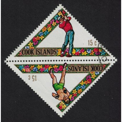 Cook Is. Golf Boxing Pacific Games Triangles Tete-beche Def 1969 Canc
