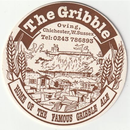 BEER MAT - GRIBBLE BREWERY - THE GRIBBLE - (Cat No 001) - (1989)