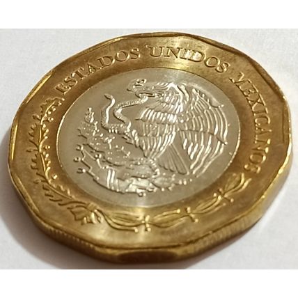 Mexico Tenochtitlan 500 years of History 1521 Bimetallic $20 pesos 2021