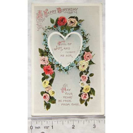 1910 postcard A Happy Birthday
