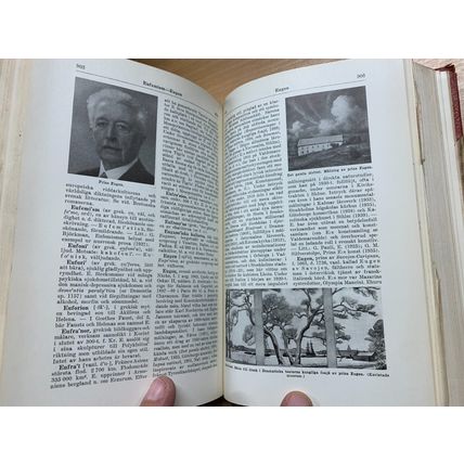 RARE* 1940 "BONNIERS KONVERSATIONS LEXICON" THICK VINTAGE HARDBACK BOOK (P7)