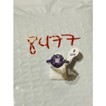 NWT Ring Bomb Party Sz9 RBP Brilliant Purple Rhodium P Band Costume Jewelry