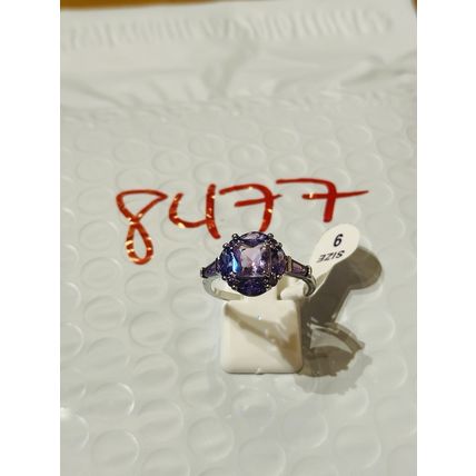 NWT Ring Bomb Party Sz9 RBP Brilliant Purple Rhodium P Band Costume Jewelry