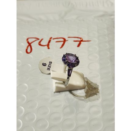 NWT Ring Bomb Party Sz9 RBP Brilliant Purple Rhodium P Band Costume Jewelry