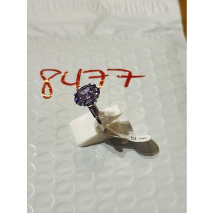 NWT Ring Bomb Party Sz9 RBP Brilliant Purple Rhodium P Band Costume Jewelry