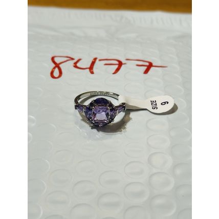 NWT Ring Bomb Party Sz9 RBP Brilliant Purple Rhodium P Band Costume Jewelry