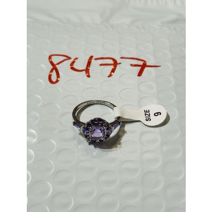 NWT Ring Bomb Party Sz9 RBP Brilliant Purple Rhodium P Band Costume Jewelry