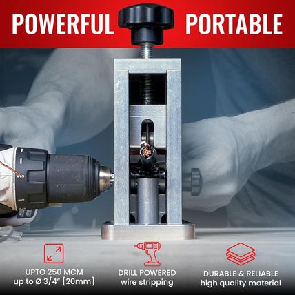 Stripmeister Original Drill-Powered Wire Stripper Machine - Manual Wire Strippin