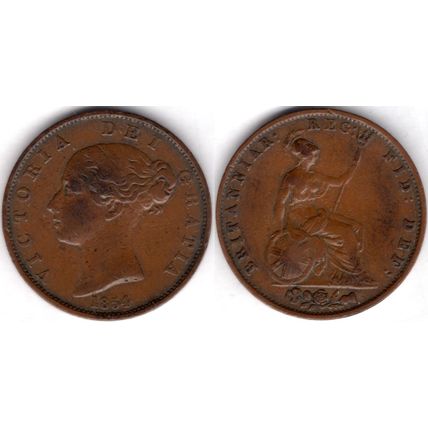 Great Britain. Victoria. Halfpenny 1854. dy21965