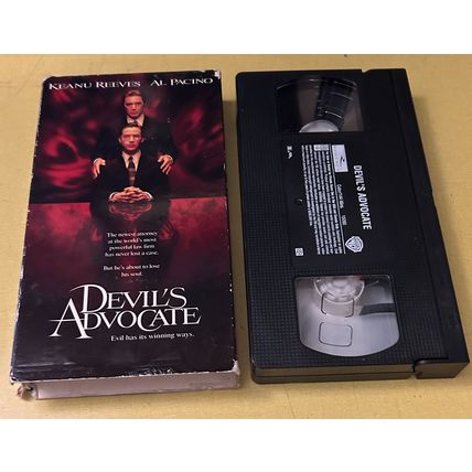 Devils Advocate -VHS, 1998 Warner Brothers Al Pacino, Keanu Reeves Play Tested