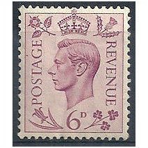 1937 SG468 6d Purple Mounted Mint .