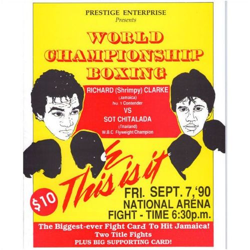Boxing Programme-1990 September 7. Sot Chitalda vs Richard Clarke WBC Fly Title
