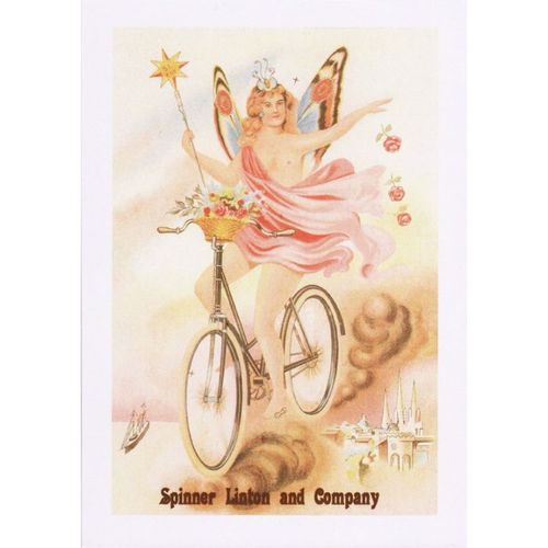 Advertising Poster Art Postcard Spinner Linton & Co Bicycle Fairy Wand Advert