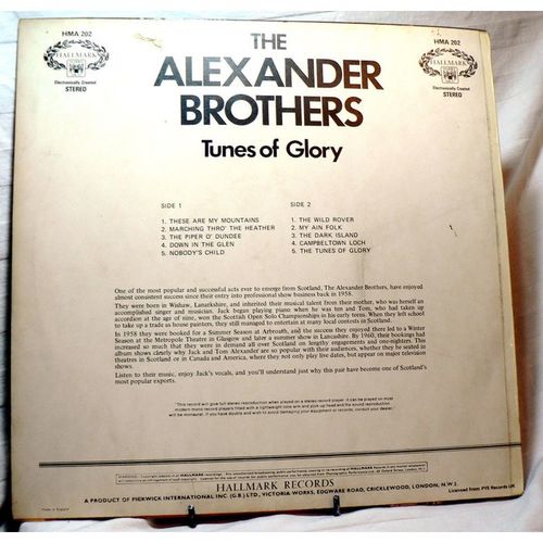 The Alexander Brothers - Tunes Of Glory 1969 - HMA 202