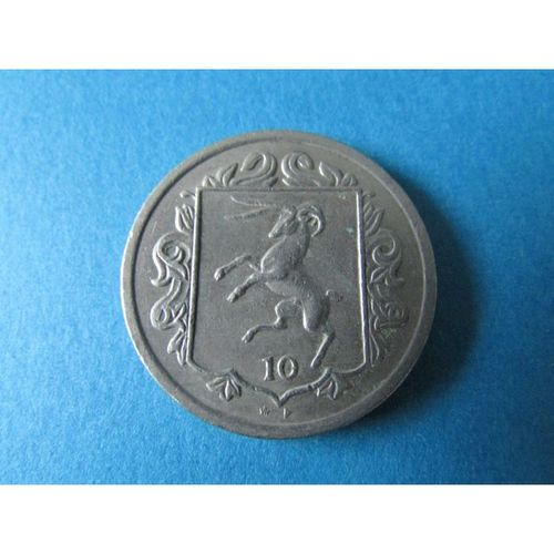 1984 QUEEN ELIZABETH II ISLE OF MAN TEN PENCE FREE POST. AAY
