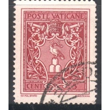 Vatican City 1940 - SG80 - 5c red - Arms Of Pope Pius X11 - used