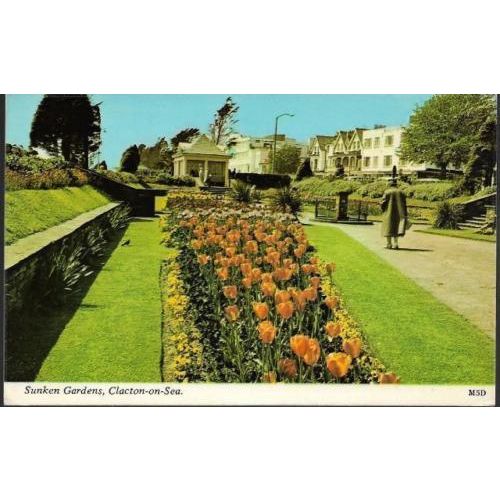 Clacton-on-Sea, Essex - Sunken Gardens - Harvey Barton postcard 1973