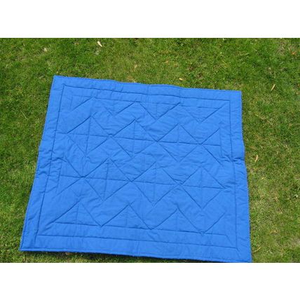 Bright Zig Zag Baby Lap Quilt 0016 39x45 Colorful Stripes Blue Small Quiltpolice