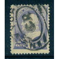Used 212 1c Benjamin Franklin Barely Clears M01584