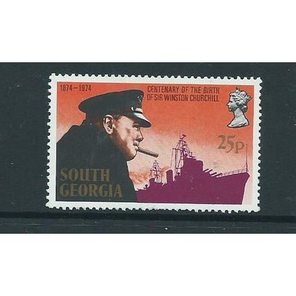 south georgia stamps sg41 sg 41 churchill mh