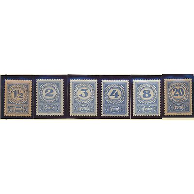 Austria Stamps Scott #J75 To J92, Mint Hinged