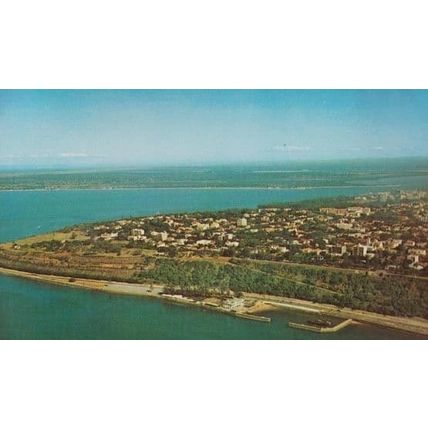 Naval Boat Polana Suburb Club Aerial View Mozambique African Postcard
