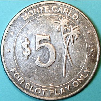 Monte Carlo. $5 Casino Token. Pompano Beach, FL. Day Cruise. F90.