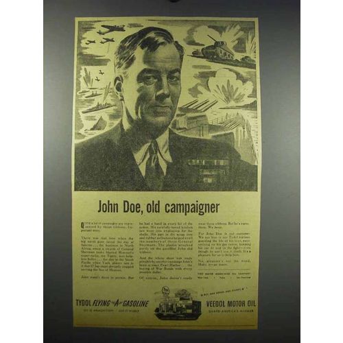 1943 Veedol Motor Oil Ad - John Doe, Old Campaigner
