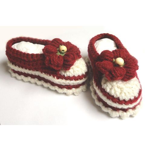 BABY crochet slipper shoes #B028 12-24 months