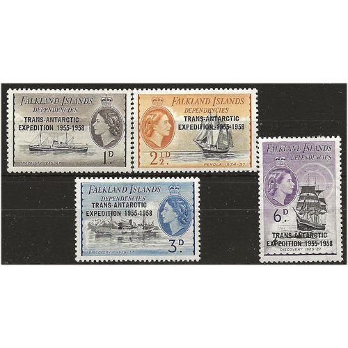 Falkland Islands Deps 1956 Trans-Antarctic Exhib G41-G44 Mounted Mint . ..