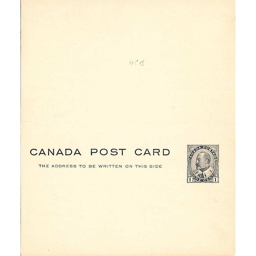 Canada #P24 Postal Card MINT Edward Reply Attached