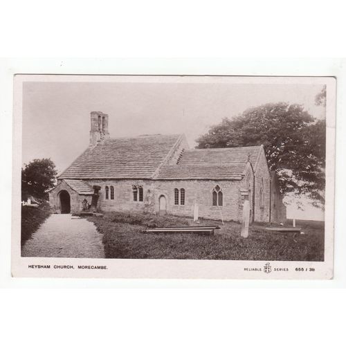 Heysham Church Lancashire RP Postcard 655