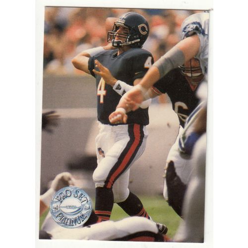 1990 NFL Pro Set Platinum Football card 10 Jim Harbaugh - Bears