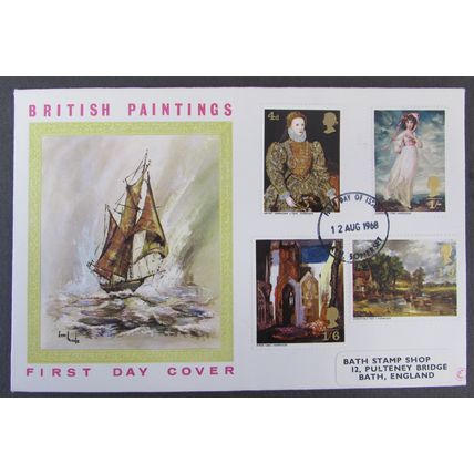 CONNOISSEUR - BRITISH PAINTINGS FIRST DAY COVER 1968