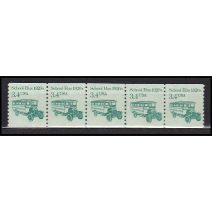 2123 3.4c School Bus Very Fine MNH Dry Gum PNC 1/5 X0035